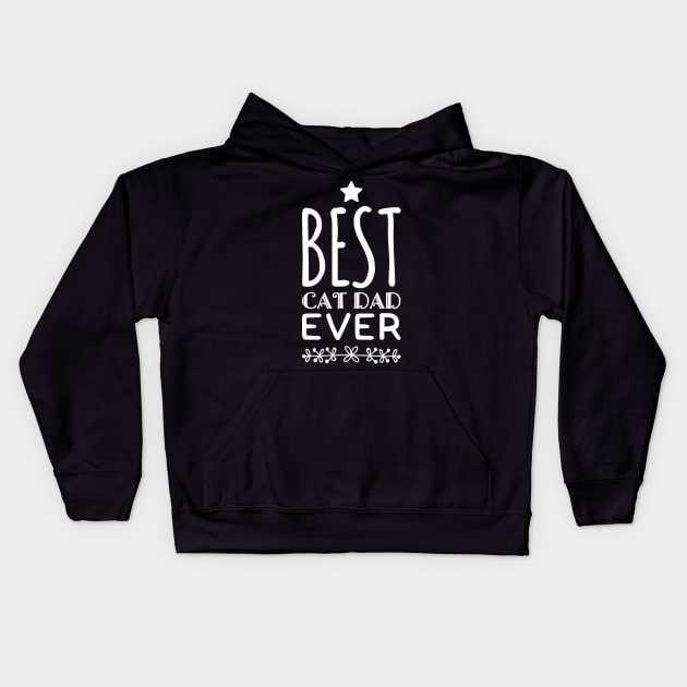 Best cat dad ever Kids Hoodie by captainmood